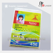Hologram plastic overlay for id card with custom logo design